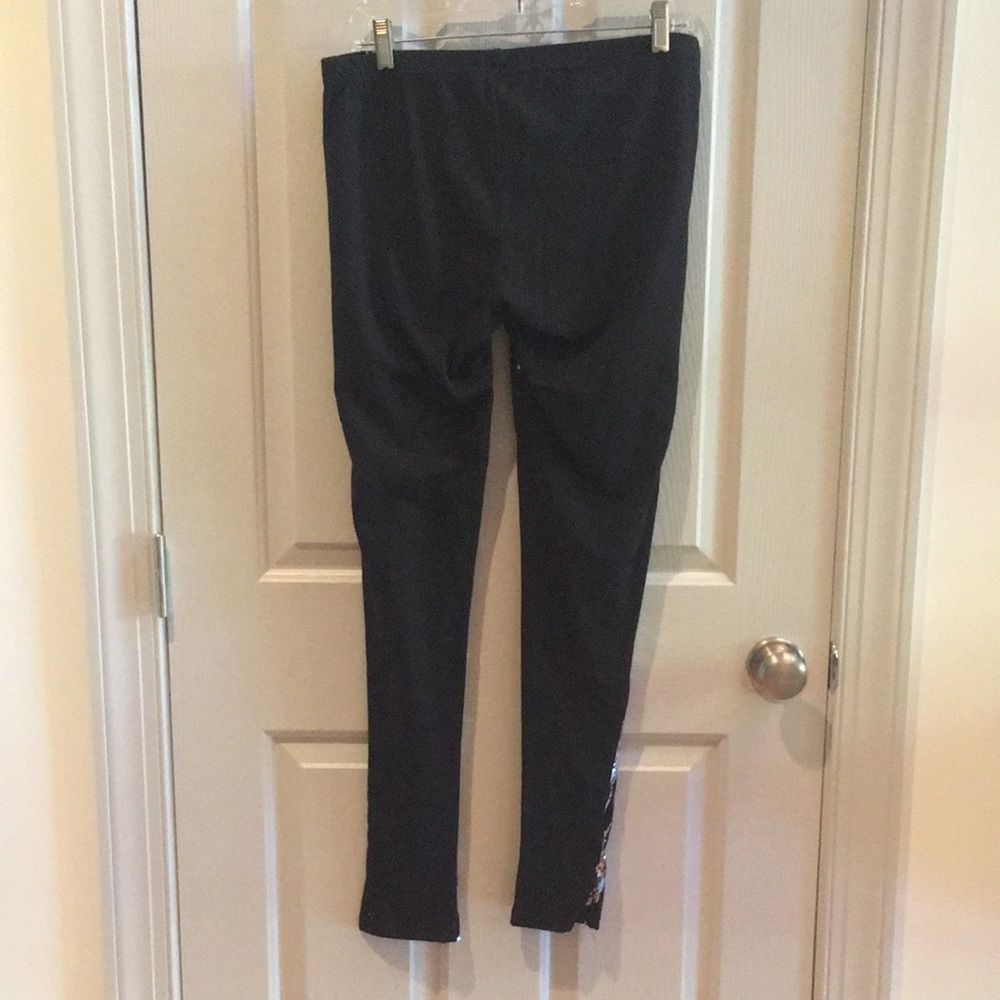 NWOT Assa black/silver leggings - Picture 2 of 5